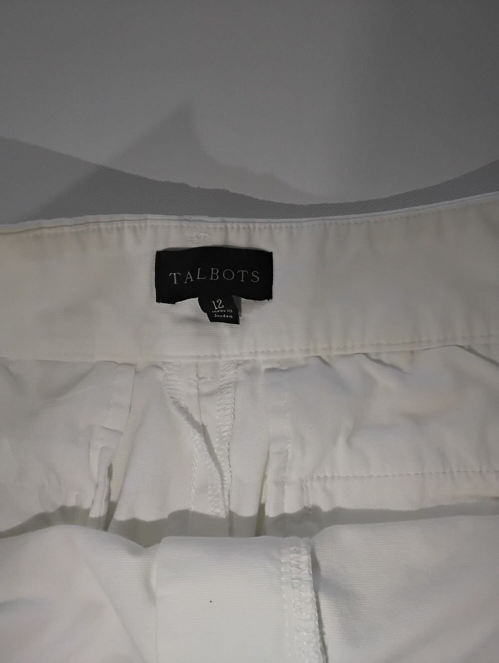 Talbots Sailor Shorts Womens 12 White Button Accent Coastal Summer High Rise - Picture 4 of 8